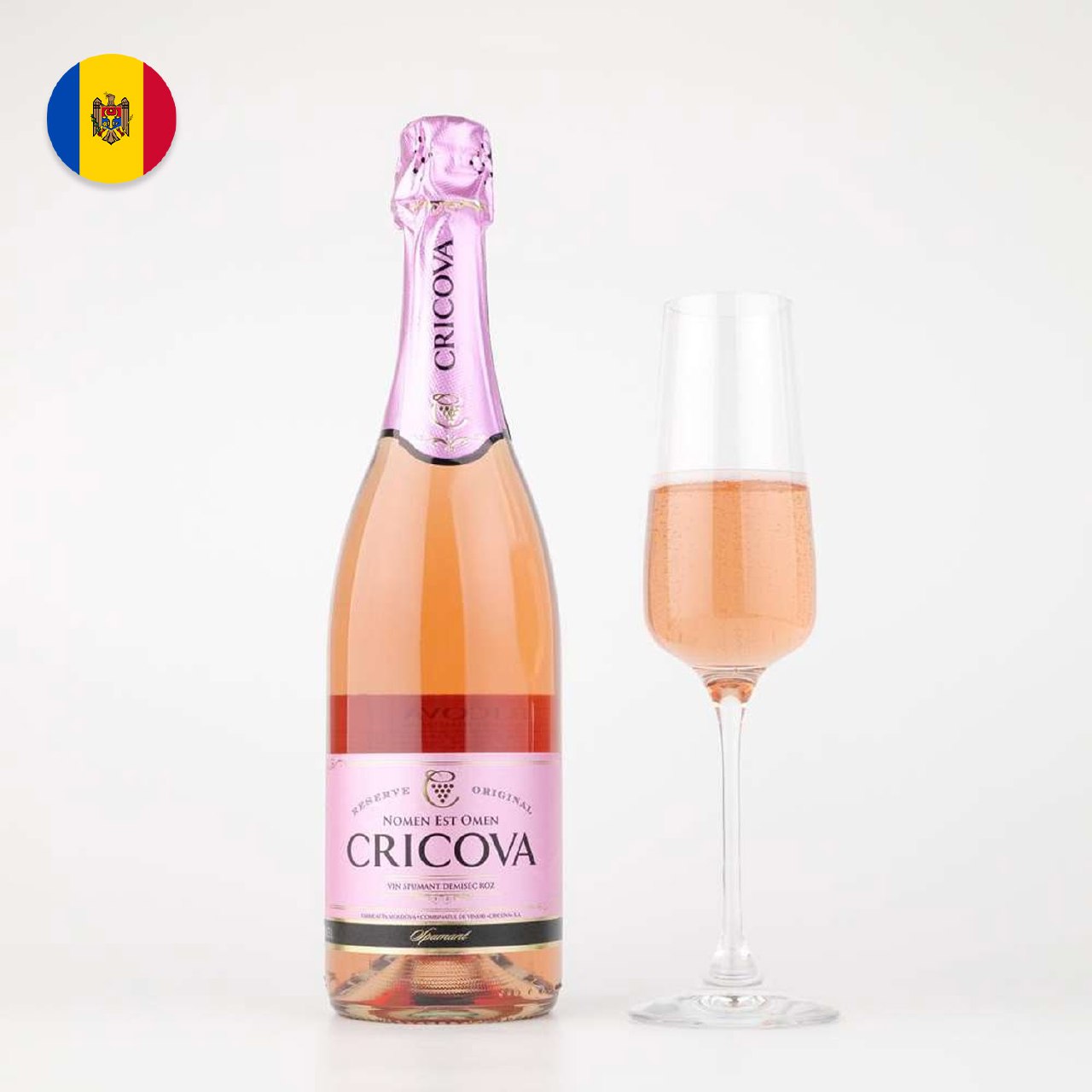 Sparkling Wine Rose Cricova 